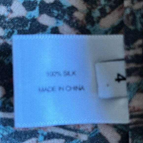 Proenza Schouler 100% Silk Multicolor Print Sleeveless Top Blouse Women's Size 4 - Picture 5 of 9